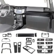 29Pc Matte Black Console Dash & Gear Shift Box Panel Cover Trim for 4Runner 10+ (for: Toyota)