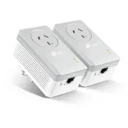 TP-Link PA4010P KIT AV600 Powerline Adapter with AC Pass Through Starter Kit