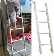Replacement Bunk Bed Ladder White, Hook-on Rv Ladders for Travel Trailer/Camper/Beds, Hanging Step Ladder Climb Ladders, with Accessories (Size : 140cm/55)