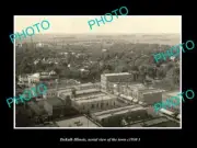 OLD LARGE HISTORIC PHOTO DEKALB ILLINOIS AERIAL VIEW OF THE TOWN c1930 2