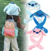Bunny Hat Light Up Cute Plush Lilo & Stitch Hat Moving Ears Colorful LED Hat NEW