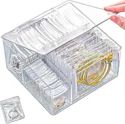 [LYCENXI] Acrylic Jewelry Organizers, Transparent Jewelry Display Stand Holderand with 60 Portable Anti Tarnish Jewelry Bags, Clear Jewelry Box Organizer, Earrings Rings Necklaces Bracelets Storage ﻿