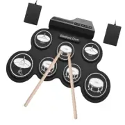 Electronic Drum Kit USB Roll-Up Silicon Drum Digital 7 Drum Pads with Drumstick