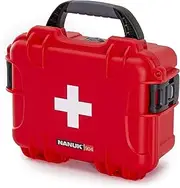 Nanuk 904 Waterproof First Aid Prepper Survival Gear Dust and Impact Resistant Case - Empty - Red