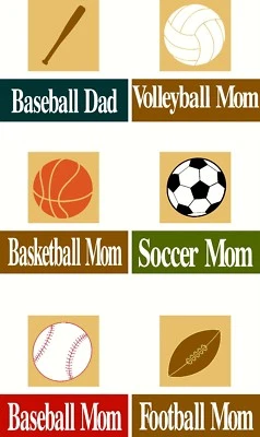 STENCIL "SET 30 " 12PC SPORTS SHELF SITTER SET REUSABLE SIGN STENCILS