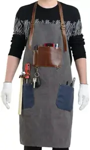 Flipzon Work Apron for Men Women Heavy Duty Canvas Mens Apron Shop Apron for...