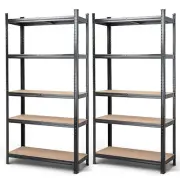 MasterSpec 2Pcs Garage Shelving Warehouse Shelf unit Storage Rack 1.8m