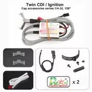 Rcexl Twin Ignition CDI for NGK ME8 1/4 -32 120Degree with Sensor for RC Model