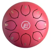 Tongue Drum (Red Color) 6 inch 8 Notes Key of C Major (Canadian Brand)