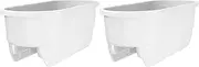 Apollo Exports International 24" Dual Deck Railer Planter, White (Set of 2)