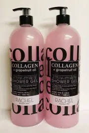 2 Bottles Rachel Roy Collagen & Grapefruit Oil Firming Shower Gel 33.8 oz Each