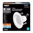 Feit Electric White 4 in. W Aluminum LED Dimmable Recessed Downlight 75 W