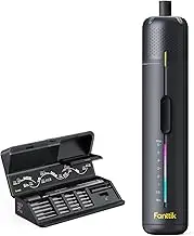 Fanttik S2 Pro 3.7V Electric Screwdriver, Cordless Screwdriver Set, 7 Torque Settings, 0.5 to 6N.m, 20 Magnetic Bits, 1/4''Hex Shank, with 90° Angle Adapter, for Furniture, Household Repairs