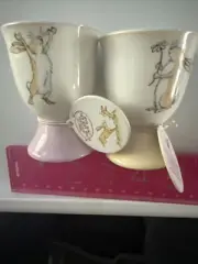 Sam McBratney & Anita Jeram Egg Cups, Set Of 2, NWT