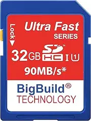 32GB Ultra Fast 90MB/s Memory Card For Panasonic Lumix DC TZ200, TZ90 camera, Class 10 SDHC