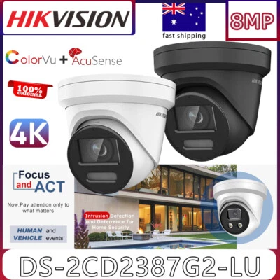 Hikvision 8MP Outdoor ColorVU IP Network Security Camera CCTV 4K 2.8mm Turret AU