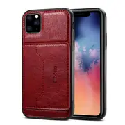 For iPhone 11 Dibase TPU + PC + PU Wild Horse Texture Protective Case Wallet , Red