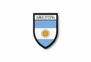 PATCH PATCHES EMBLEM IRON ON GLUE PRINT FLAG world crest argentina