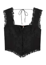 Free People Wildest Dreams Lace-panelled Corset top - Black - M M