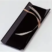 H・R Tabletop, Small Feather Towel, Black Flower Belt [7.2 x 2.8 x 0.4 inches (18.3 x 7.3 x 1.1 cm)] ABS Resin (7-891-13), Ryokan, Japanese Tableware, Restaurants, Commercial Use