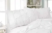 Diamond Pintuck Ultra Soft Standard/Queen/King Size Pillowcases (2 x Standard Pillowcases, White)