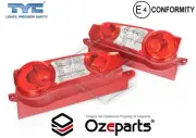 Set Pair LH+RH Tail Light Lamp For Peugeot Partner Van 2008~2012 Non Tinted Red (for: Peugeot)