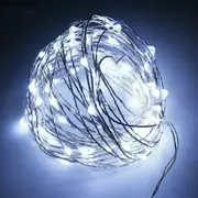 Bright White 4M Battery Operated Lights 40 LED Micro Silver Wire Waterproof Fairy Xmas Party