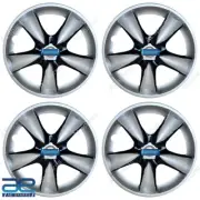 4x New Wheel Hub Caps Cover Plastic Silver & Black 14-15" For Cars Universal GEc