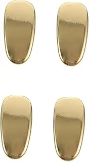 HYTROVE 4Pcs Golden Titanium Nose Pads for Glasses Durable Nose Support Gasket Comfortable Eyewear Repair Accessories High End Material for Stable Fit and Enhanced Wearing Experience