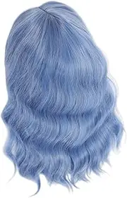 NUSITOU Middle Part Curly Wig Short Wavy Women's Hair Wigs Synthetic Wave Wig for Birthday Masquerade Party
