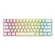 【FANTECH】 MAXFIT61 60%可換軸體RGB 紅軸 機械式鍵盤(MK857) 白色