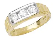 9CT GOLD BABY SIGNET RING CZ CHILDS KIDS CUBIC ZIRCONIA OBLONG BAND GIFT BOX