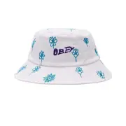 Obey Canvas Bucket Hat Tuli Embroidered White OSFM NWT