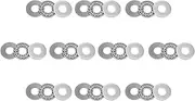 uxcell AXK1024 Thrust Needle Roller Bearings with Washers 10mm Bore 24mm OD 2mm Width 10pcs