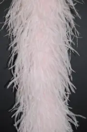 4 Ply OSTRICH FEATHER BOA - LIGHT PINK 2 Yards; Costumes/Craft/Bridal/Trim 72"