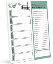 Inkdotpot Weekly Meal Planner Notepad 7"x10 , "Meal Planner" Magnetic-uhL