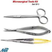 Castroviejo Needle Holder TC Noyes Suture Micro Scissor Ophthalmic Spring Shears