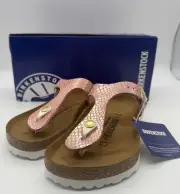 Birkenstock Gizeh BS Shiny Snake Rose Sandal EU 35 US 4-4.5 MM 225 Regular Fit