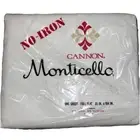 Vintage CANNON Monticello No Iron Muslin Full Size Flat Sheet White USA NIP