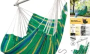 Hammock Chair Swing (500 lbs Max) - Hanging Hammock Chair Rope Swing B Green
