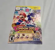 Mario & Sonic London 2012 Olympic Games for Wii Instruction Manual Booklet ONLY!