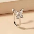 Zircon Clip On Nose Hoop Ring Copper Non Pierced Ear Clip Cuff Women