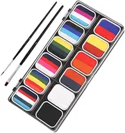 Diy Face Painting Kit 12 Water-resistant Colors Palette Safe Body Paint Set for Boys and Girls Adults Party Supplies School Events