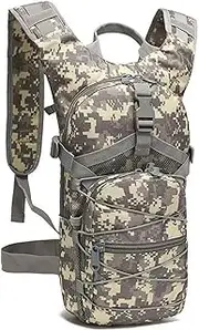 Military Molle Tactical Backpack, 15L Small Capacity Army Backpack for Hiking Cycling Camping Mountaineering Fishing Hunting
