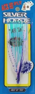 Silver Horde 1670030225 Ace Hi Needlefish Fly Ultra-Violet Purple Spatter Back