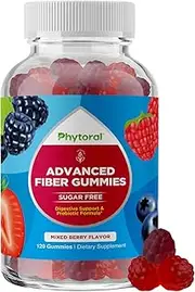 Fiber Gummies for Adults Sugar Free - Prebiotic Fiber Supplement Gummies for Digestive and Immune Support - Tasty High Fiber Non GMO Vegan Kosher Gluten and Sugar Free Gummies Vitamins for Adults