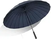 Umbrellas Umbrella Golf Umbrella Large Automatic Open Canopy Vented Umbrella Windproof Waterproof Stick Umbrella Travel Umbrella (Color : Blue)