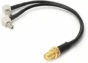 TS9 to Dual SMA Female Antenna Mobile Modem Patch Lead Cable RG174 Cable