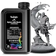 Inslogic Nylon 3D Printer Resin 1KG Dark Gray LCD DLP SLA UV-Curing, Tough - New