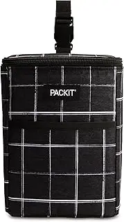 PackIt Freezable Double Bottle Bag, Built with EcoFreeze Technology, Antimicrobial Lining, Collapsible, Reusable, Zip Closure, Buckle Handle, Perfect for Breastmilk and Formula On The Go